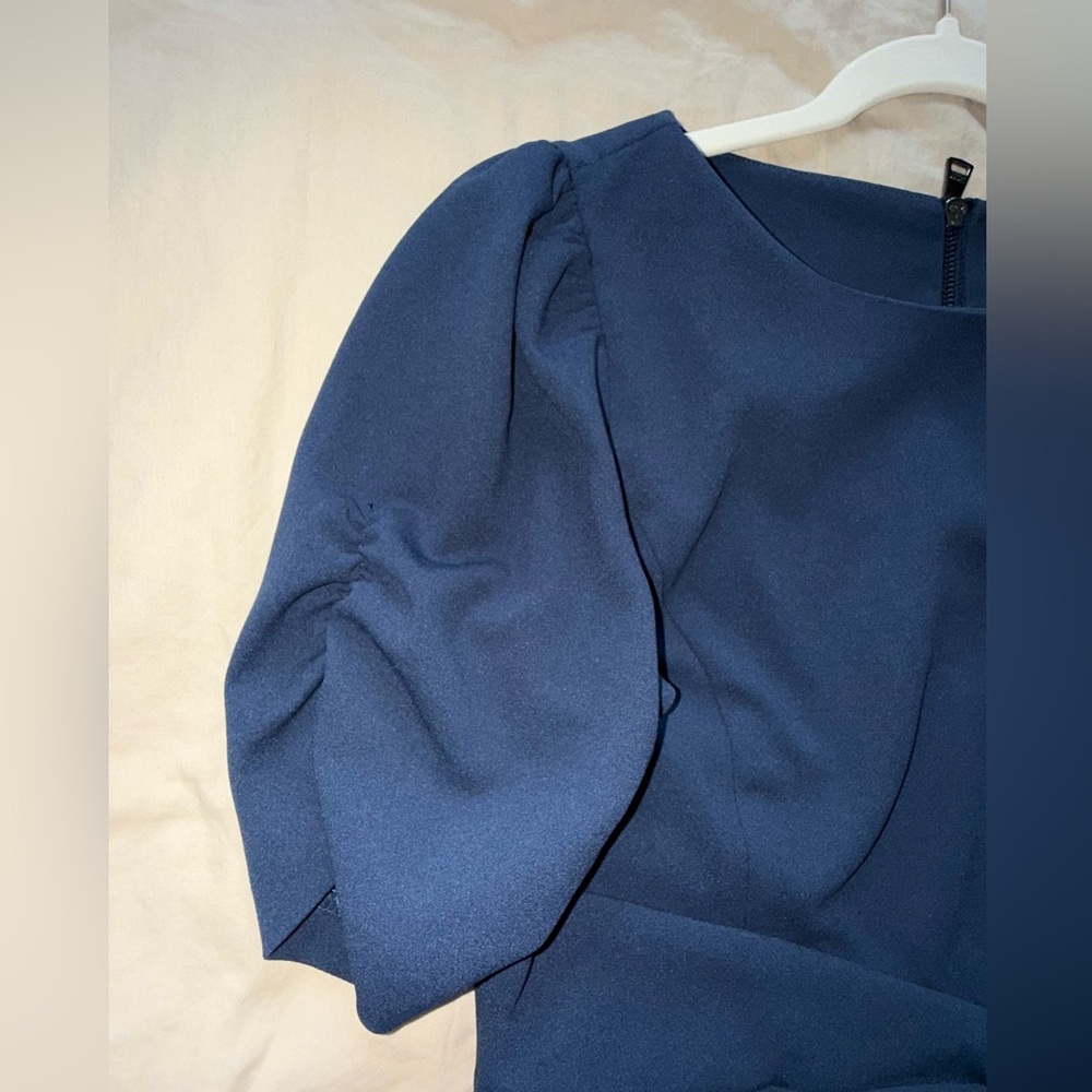 DKNY Midnight Blue Midi Dress Size 10 NWT Party Wedding Guest - Picture 5 of 8